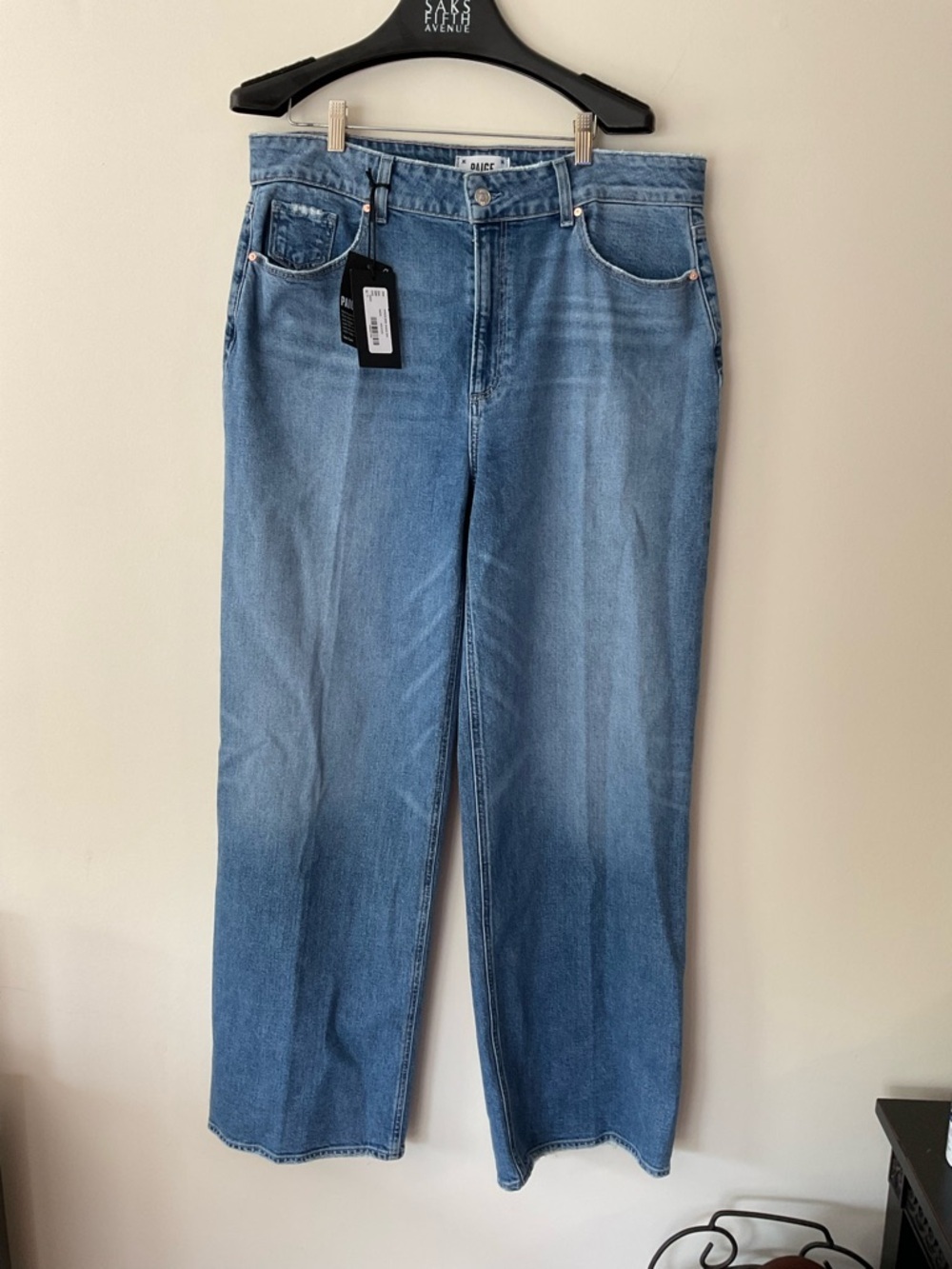 NEW PAIGE Sasha Light Blue Straight Jeans
